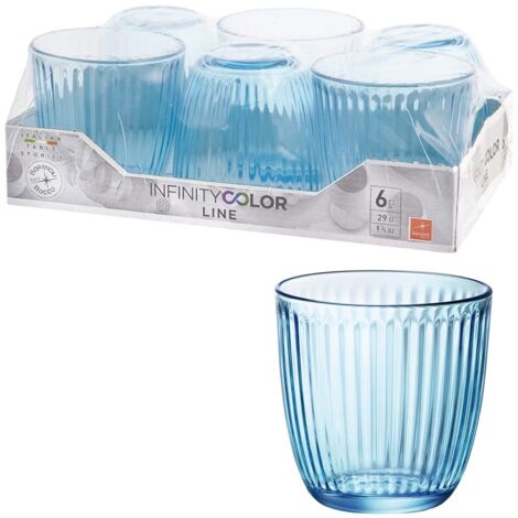 Bormioli 6 Bicchieri da acqua lively Blu