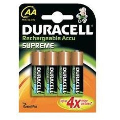Duracell Batteria ricaricabile Stilo Aa 2450mah Blister 4 Ric1500x4