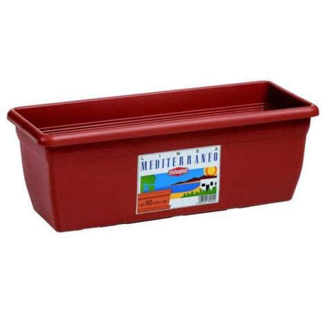 Stefanplast Vaso in Plastica Medio Rettangolare Coccio 40X20 H.16
