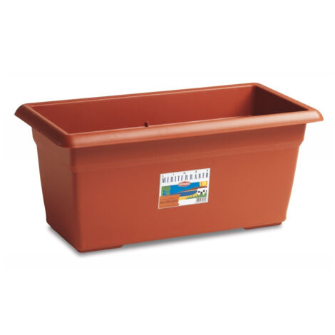 Stefanplast Vaso in Plastica Medio Rettangolare Coccio 60X32 H.28