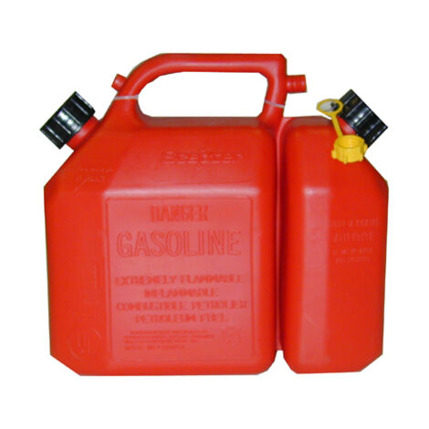 Tanica carburante doppia in plastica da 5L+2L con beccuccio Nevada