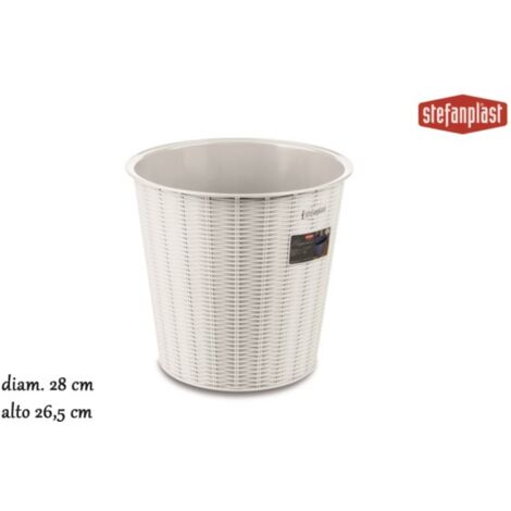 Stefanplast Cestino Carta Elegance Chiuso 26,5cm Bianco