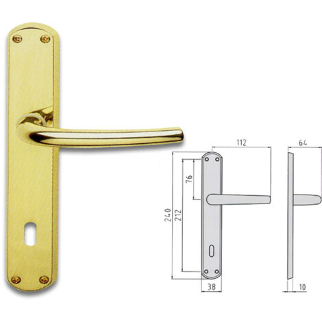 Ghidini 744088508 Maniglia Ottone Satinato Milena Q8 Yale