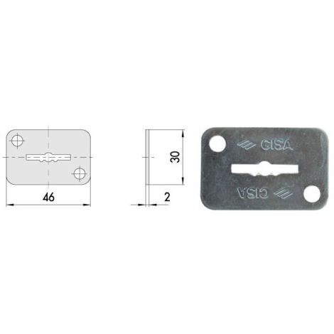 Bocchetta Rettangolare Dm 06124-02-0 Cisa