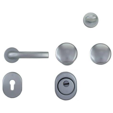 C KIT ACCESSORI INOX P/PORTA BLINDATA CILINDRO EUROPEO