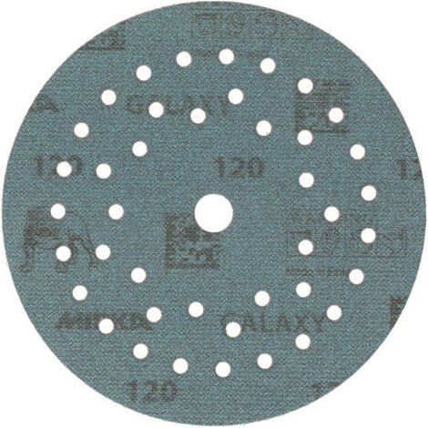 50PZ DISCO ABRASIVO CIRCOLARE MULTIFORO 'GALAXY MULTIFIT GRIP' +y 125 mm grana 1