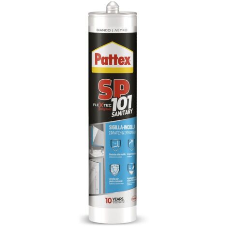 SIGILLANTE NEUTRO 'PATTEX SP101 SANITARY' bianco PATTEX