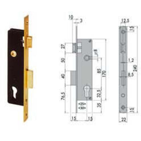 Serratura Infilare per Legno 5C011-25-0 Cisa