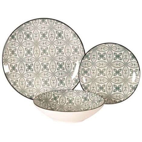 Servizio piatti Xtra porcellana Maiolica 18 Pz [WK8583]