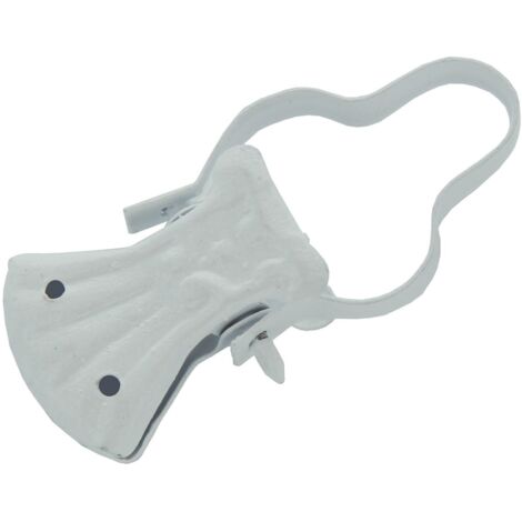 100PZ PINZA PER TENDE CON ARCO LACCATO BIANCO (1/2)