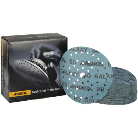 50PZ DISCO ABRASIVO CIRCOLARE MULTIFORO 'GALAXY MULTIFIT GRIP' +ÿ 150 mm - gran