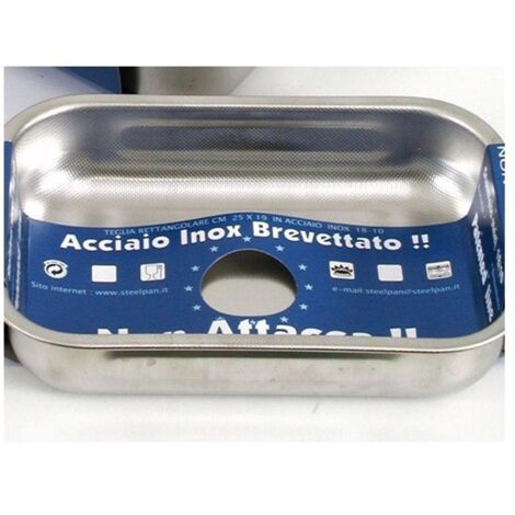Steel pan Teglia Rettangolare 20x14 argento