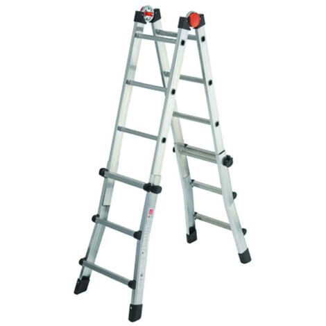 Scala Multifunzione Telescopica - Gierre Peppina - Modelli: ALL060 GIGANTISSIMA - 6+6 gr - aperta cm 586h - 65x24x167h - Kg 18