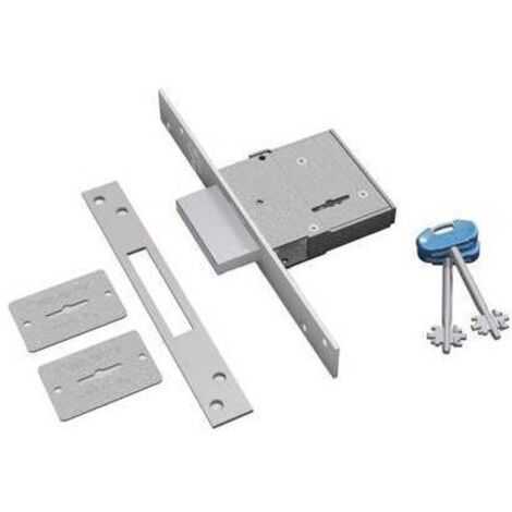 SERRATURA METALLO INFILARE 2001 SECUREMME • B.Q ZINC F.MM 25 DM M2 H.MM 73 E.MM 50