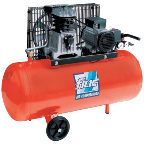 Fiac – Compressore a cinghia 2.0 hp 100 litri 250 lt/min 100 bar – Cilindri in ghisa – Vibrazioni ridotte – Olio sintetico per miglior lubrificazione (1/2)