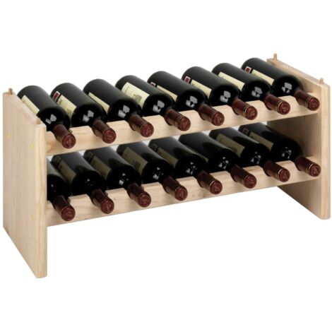 Cantina Vino Modulare in Legno Portabottiglie Cantinetta Scaffali Impilabile