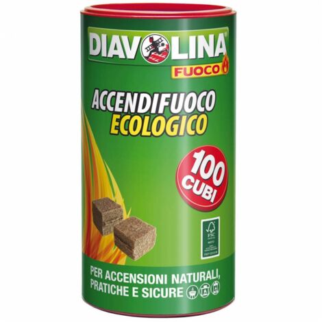 ACCENDIFUOCO 100 CUBI DIAVOLINA ECOLOGICO 15317 6 PZ