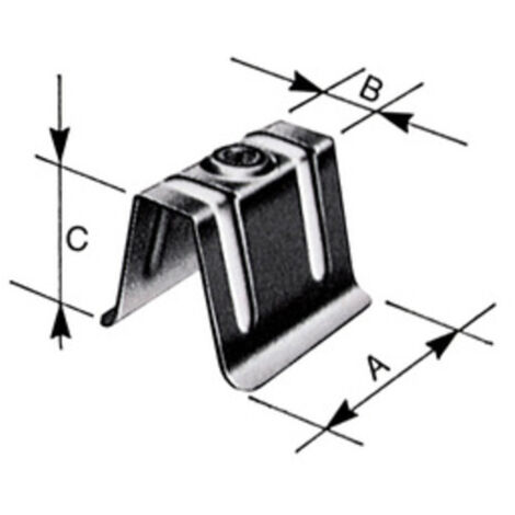 Cavallotto In Lamiera Zincata 50X20X40 Mm - 100 Pz