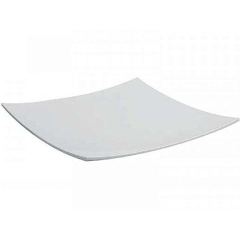 Piatto quadrato Luna in melamina 35x35 bianco (1/2)
