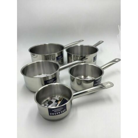 Set 5 Casseruole inox 1 manico Cm.12-14-16-18-20 (1/5)