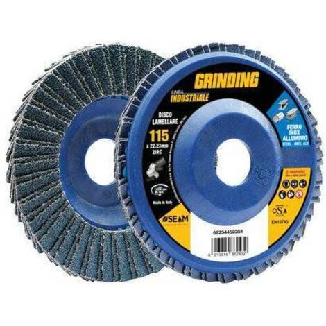 Dischi lamellari da sgrosso allo zirconio - Specifiche: Ø mm 115 foro 22,2 grana 60 - 10 pz