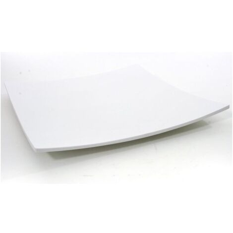 Piatto quadrato Luna in melamina 42x42 bianco