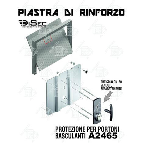 PIASTRA RINFORZO BASCULANTI GRECATA    A2465 DISEC