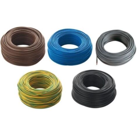 100 mt di cavo elettrico unipolare sezione 1x1,5 mm nero gomma flessibile