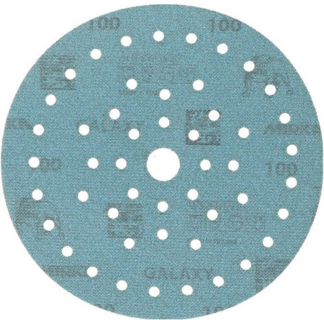 50PZ DISCO ABRASIVO CIRCOLARE MULTIFORO 'GALAXY MULTIFIT GRIP' +y 150 mm grana 1