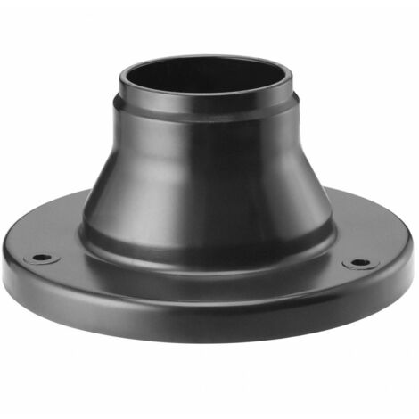 Base Per Palo Lampione 6 Cm Globo Abs Nero Base - 16,5Xh8 Cm