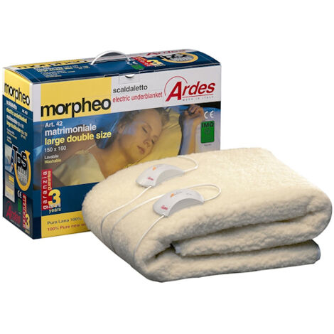 Ardes AR423 Scaldaletto Matrimoniale Elettrico Misto Lana 150x160 cm Beige