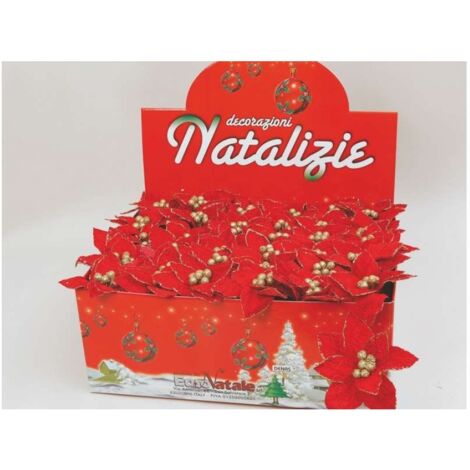 Stella di Natale rossa 48 cm – Decorazione natalizia in plastica resistente – Per alberi e spazi interni ed esterni – Euronatale (1/2)