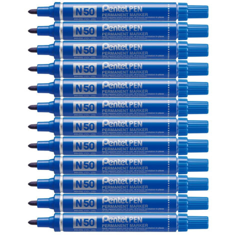 Pentel N50 Marcatore Permanente Blu Punta Conica Alta Indelebilità