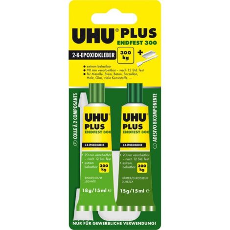 Uhu Plus Colla 2 Componente Endfest 300 Tubo 33G (A 6)