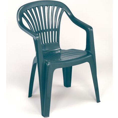 SEDIA RESINA VERDE "ARGO-SCILLA" CON BRACCIOLI