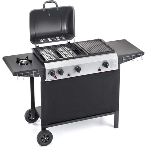 Ompagrill 4080 Barbecue Gas Piastra 26x34cm Graglia 46x34 Scalda Cibo 40x14.5cm
