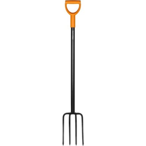 Fiskars 1070673 - Forca 4 Denti Manico 122 cm Impugnatura a D Arancione