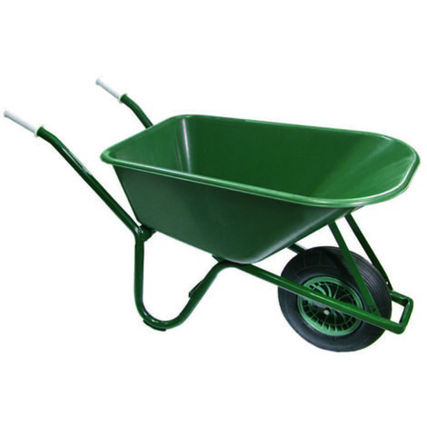 Carriola Per Agricoltura Lt.100 - vasca in polipropilene verde lt.100