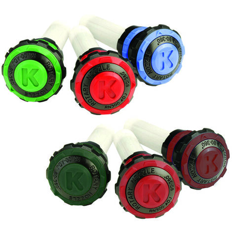 Testina rotary per irrigatori pop-up rain - Specifiche: da 80° a 360° mt 6,4 - Colore: Blu