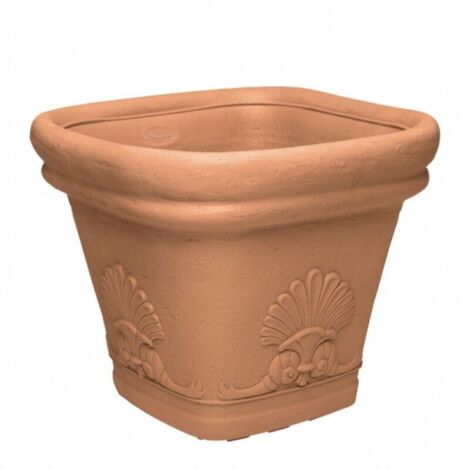 VASO ZEUS QUADRO FESTONATO 45, cm.46x46 h.39.5 in plastica FER-278850