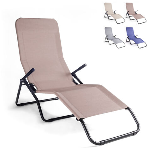 Lettino basculante in acciaio pasha