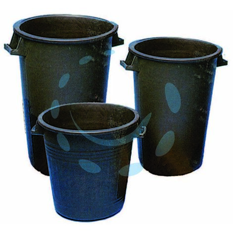 BIDONE IMMONDIZIA SOVRAPPONIBILE Lt 120 - Ø 53 x  h 79 cm - nero ICS