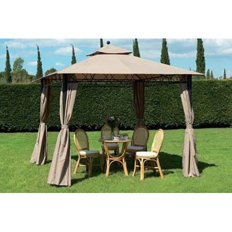 Ricambio set 4 teli laterali per gazebo eden 3x3 colore beige misure dei teli 250x200h scuro - Salone