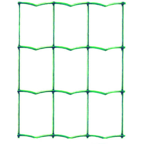 Rete elettrosaldata plastificata verde ondulata maglia mm.50x75 maglia 75x50 filo ø mm.2,1 est. - cm.150h.