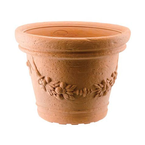 VASO TONDO ELIOS POTTERY COLLECTION GDM • RESINA TERRACOTTA CM 45 H.CM 33
