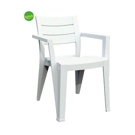 Sedia Da Giardino "Julie" Smooth Finish/Rezolith Bianca - cm.61,5x58,5x79h (1/10)