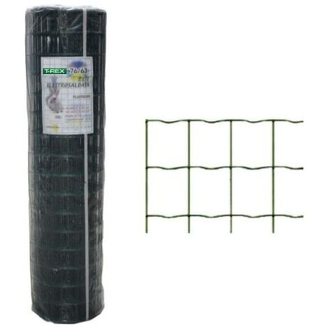 RETE ELETTROSALDATA PLASTIFICATA VERDE ROTOLO MT.25 X cm.60h FER-174343