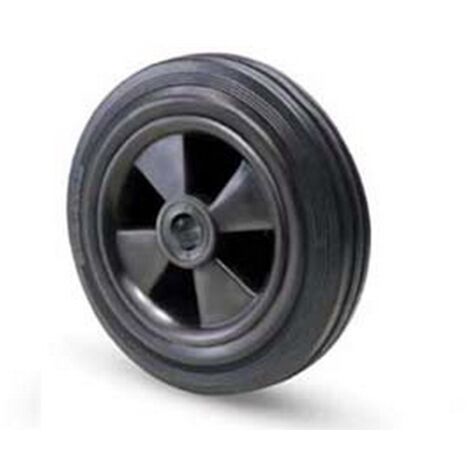 1PZ RUOTE INDUSTRIALI SEMPLICI FLANGIA TERMOPLASTICA GOMMA "112B" mm160x45