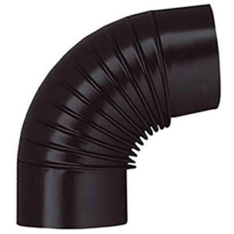 Save GOMITO 90° PER STUFA A LEGNA PORCELLANATO CLASSIC Col. Nero Ø cm. 10 12 PZ