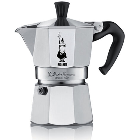 Bialetti Moka Express Alluminio, Nero